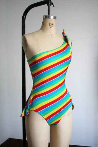 vintage 1970s rainbow swimsuit {xs}