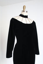 Load image into Gallery viewer, vintage 1980s rhinestone cage neck dress {s}
