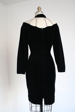 Load image into Gallery viewer, vintage 1980s rhinestone cage neck dress {s}