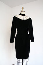 Load image into Gallery viewer, vintage 1980s rhinestone cage neck dress {s}