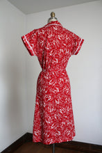 Load image into Gallery viewer, vintage 1940s 50s novelty rooster dress {xs}