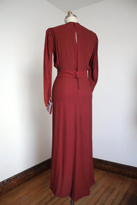 vintage 1930s beaded collar gown {m}