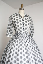 Load image into Gallery viewer, vintage 1950s polka dot dress {xs}