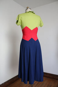 vintage 1940s tri-tone dress {s}