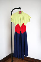 Load image into Gallery viewer, vintage 1940s tri-tone dress {xs}