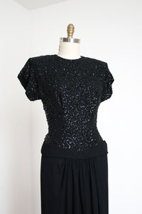 MARKED DOWN vintage 1940s Frank Starr sequin gown {m}
