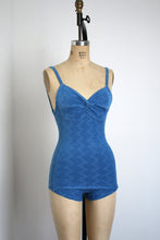 Load image into Gallery viewer, vintage 1930s blue swimsuit {xs}