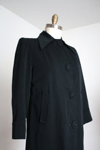Load image into Gallery viewer, AS-IS vintage 1940s black coat {M/L}