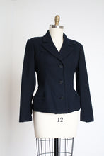 Load image into Gallery viewer, MARKED DOWN antique navy blue wool jacket {m/l}
