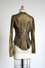 Load image into Gallery viewer, vintage 1930s gold lamé jacket {s}