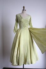 Load image into Gallery viewer, MARKED DOWN vintage 1950s green party dress {xs}