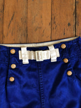 Load image into Gallery viewer, MARKED DOWN vintage 1930s blue satin shorts {xxs}