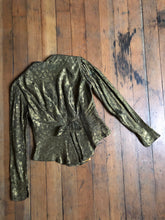 Load image into Gallery viewer, vintage 1930s gold lamé jacket {s}