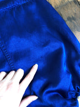 Load image into Gallery viewer, MARKED DOWN vintage 1930s blue satin shorts {xxs}