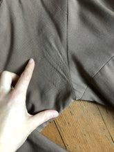 Load image into Gallery viewer, vintage 1950s brown wool dress {s}