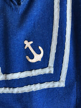Load image into Gallery viewer, vintage 1940s nautical linen dress {S}