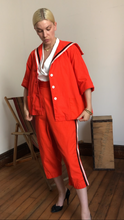 Load image into Gallery viewer, vintage 1950s nautical jacket & pant set {M}