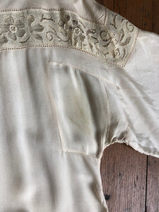 vintage 1920s silk dress {L}
