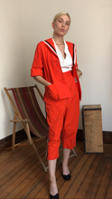 Load image into Gallery viewer, vintage 1950s nautical jacket & pant set {M}