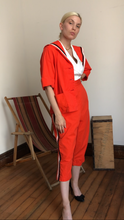 Load image into Gallery viewer, vintage 1950s nautical jacket & pant set {M}