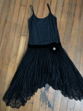Load image into Gallery viewer, MARKED DOWN vintage 1920s black party dress {xs}