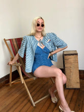 Load image into Gallery viewer, vintage 1930s blue swimsuit {xs}