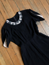 Load image into Gallery viewer, MARKED DOWN vintage 1930s black evening dress {m}