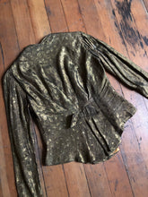 Load image into Gallery viewer, vintage 1930s gold lamé jacket {s}