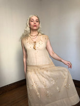 Load image into Gallery viewer, vintage 1920s embroidered folk dress {L}