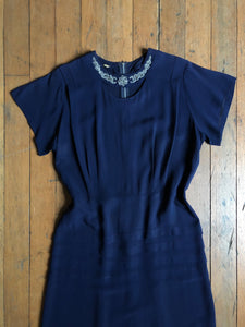 vintage 1940s beaded dress {XL}