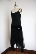 Load image into Gallery viewer, MARKED DOWN vintage 1920s black party dress {xs}