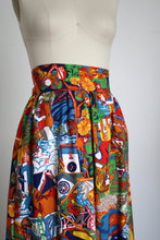 Load image into Gallery viewer, MARKED DOWN vintage 1970s novelty print maxi skirt {M}