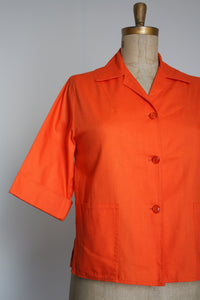 MARKED DOWN NOS vintage 1950s orange sailor jacket {XL}