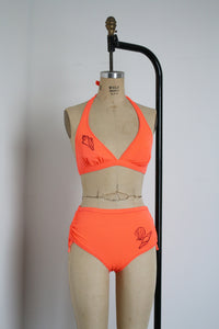 MARKED DOWN vintage 1970s Catalina neon bikini {XS/S}