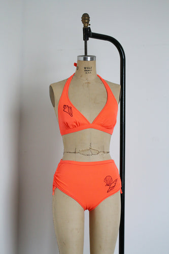 MARKED DOWN vintage 1970s Catalina neon bikini {XS/S}