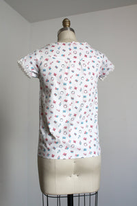 MARKED DOWN vintage 1960s nautical blouse {xs}