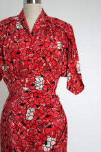Load image into Gallery viewer, MARKED DOWN vintage 1940s silk novelty Tall Ship dress {s}