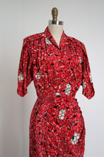 Load image into Gallery viewer, MARKED DOWN vintage 1940s silk novelty Tall Ship dress {s}