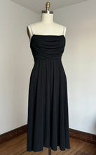 Load image into Gallery viewer, vintage 1970s black jersey dress {xs-m}