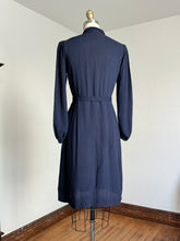 Load image into Gallery viewer, vintage 1930s navy dress {s/m}