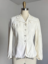 Load image into Gallery viewer, vintage 1940s WWII Women’s Naval WAVES button up blouse {s}