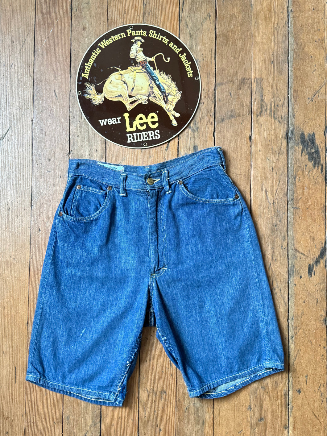 vintage 1950s 60s Lady Lee Riders cut off denim shorts