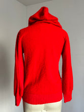 Load image into Gallery viewer, vintage 1960s faux mohair red sweatshirt sweater {s}