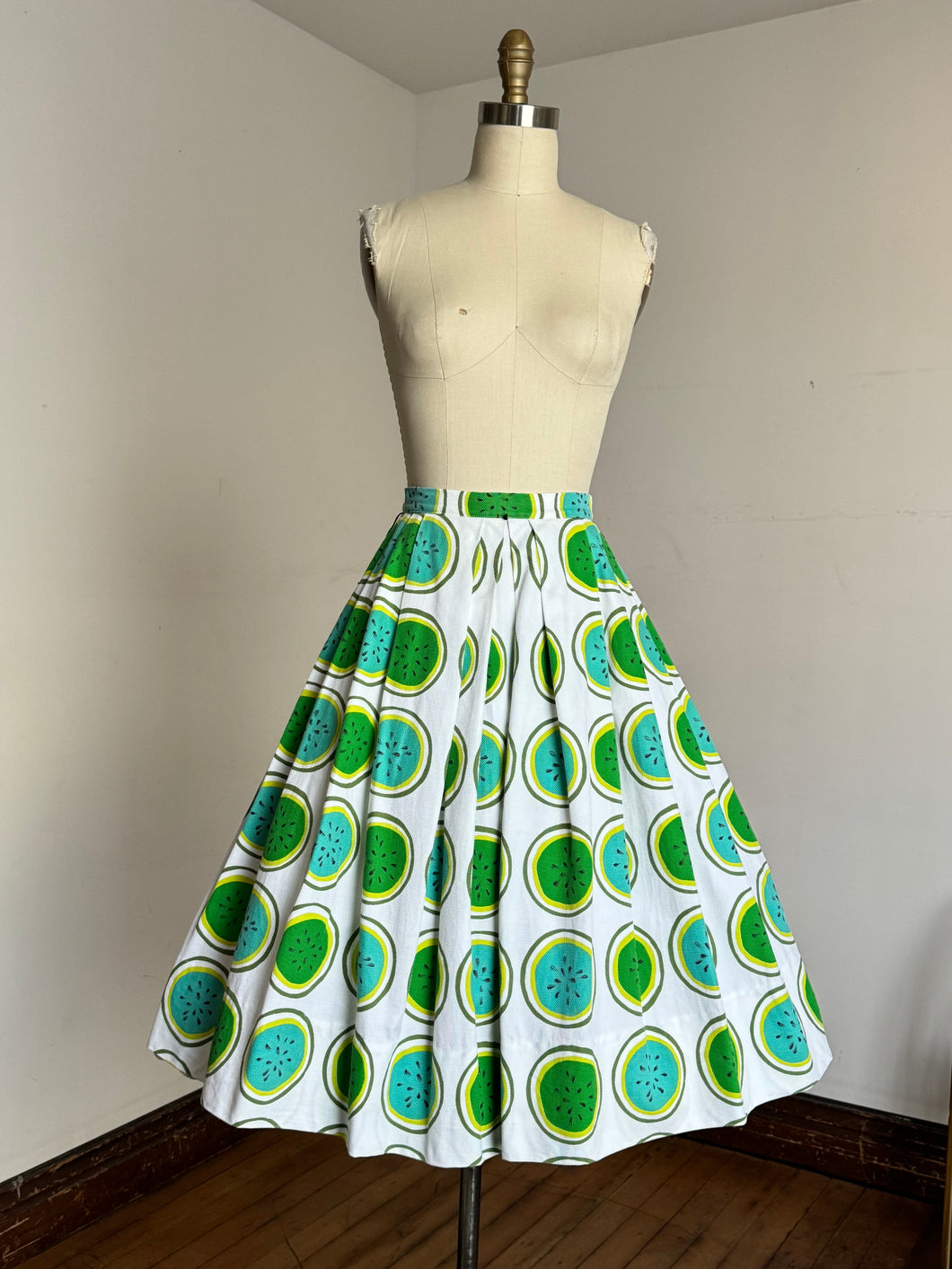 vintage 1950s watermelon skirt {xs}
