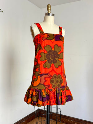 vintage 1960s floral Hawaiian dress {xs}
