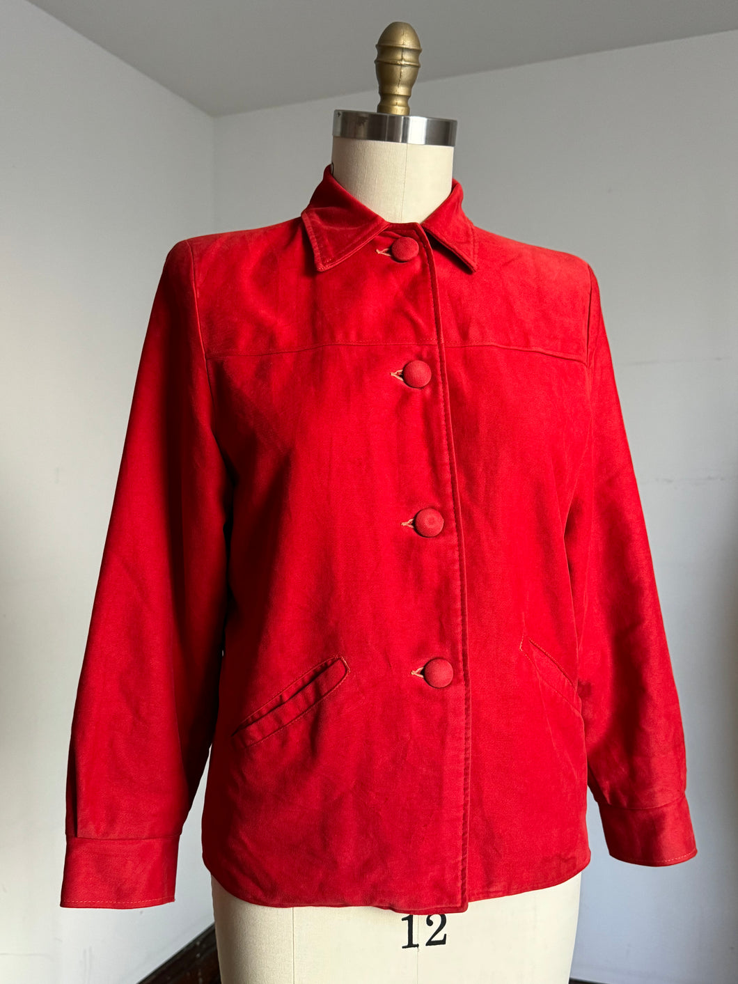 vintage 1940s red jacket {m/L}