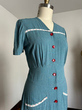 Load image into Gallery viewer, vintage 1940s flecked dress {L}