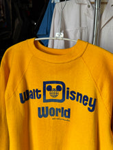 Load image into Gallery viewer, vintage 1960s 70s flocked DISNEY World sweatshirt