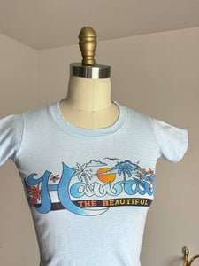 vintage 1960s 70s Hawaii baby tee