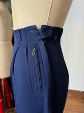 Load image into Gallery viewer, vintage 1940s navy ski pants {xs}